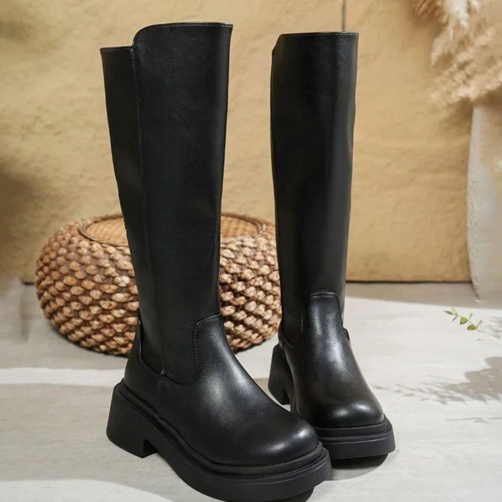 Eudora – Women's Tall Round-Toe Platform Boots