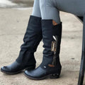 Gwendolyn – Women's Tall Slouch Boots with Zip Pocket