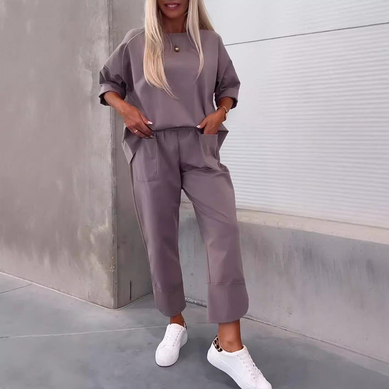 Millie – Relaxed Fit Side-Slit Two-Piece Set for Women