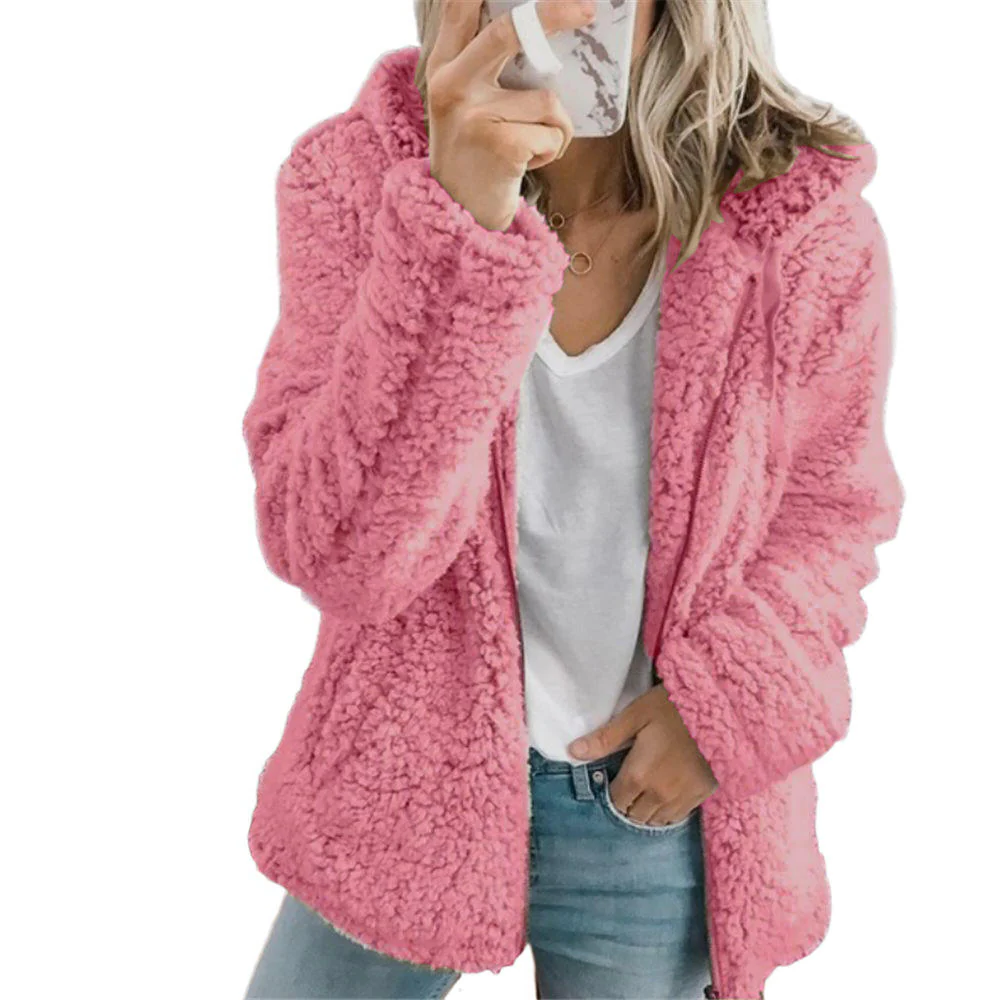 Griselda – Oversized Hooded Teddy Bear Coat for Women