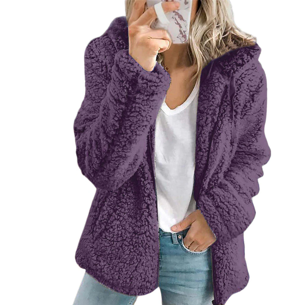 Griselda – Oversized Hooded Teddy Bear Coat for Women