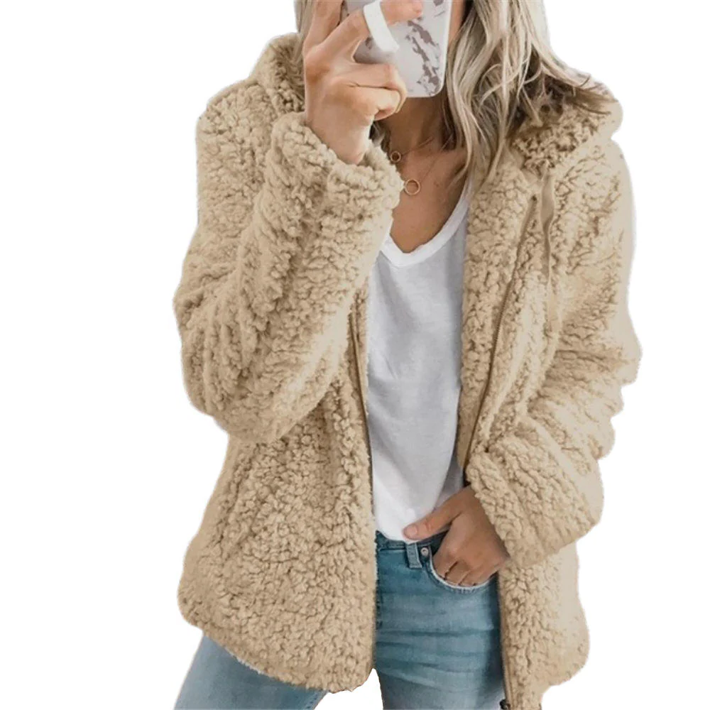 Griselda – Oversized Hooded Teddy Bear Coat for Women