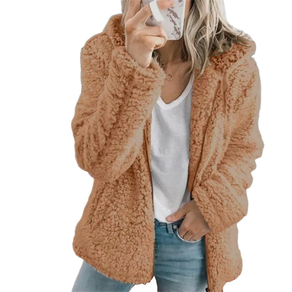 Griselda – Oversized Hooded Teddy Bear Coat for Women