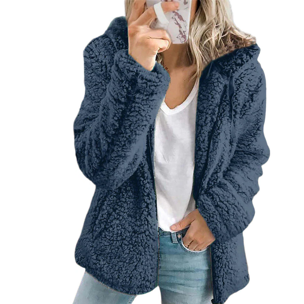 Griselda – Oversized Hooded Teddy Bear Coat for Women