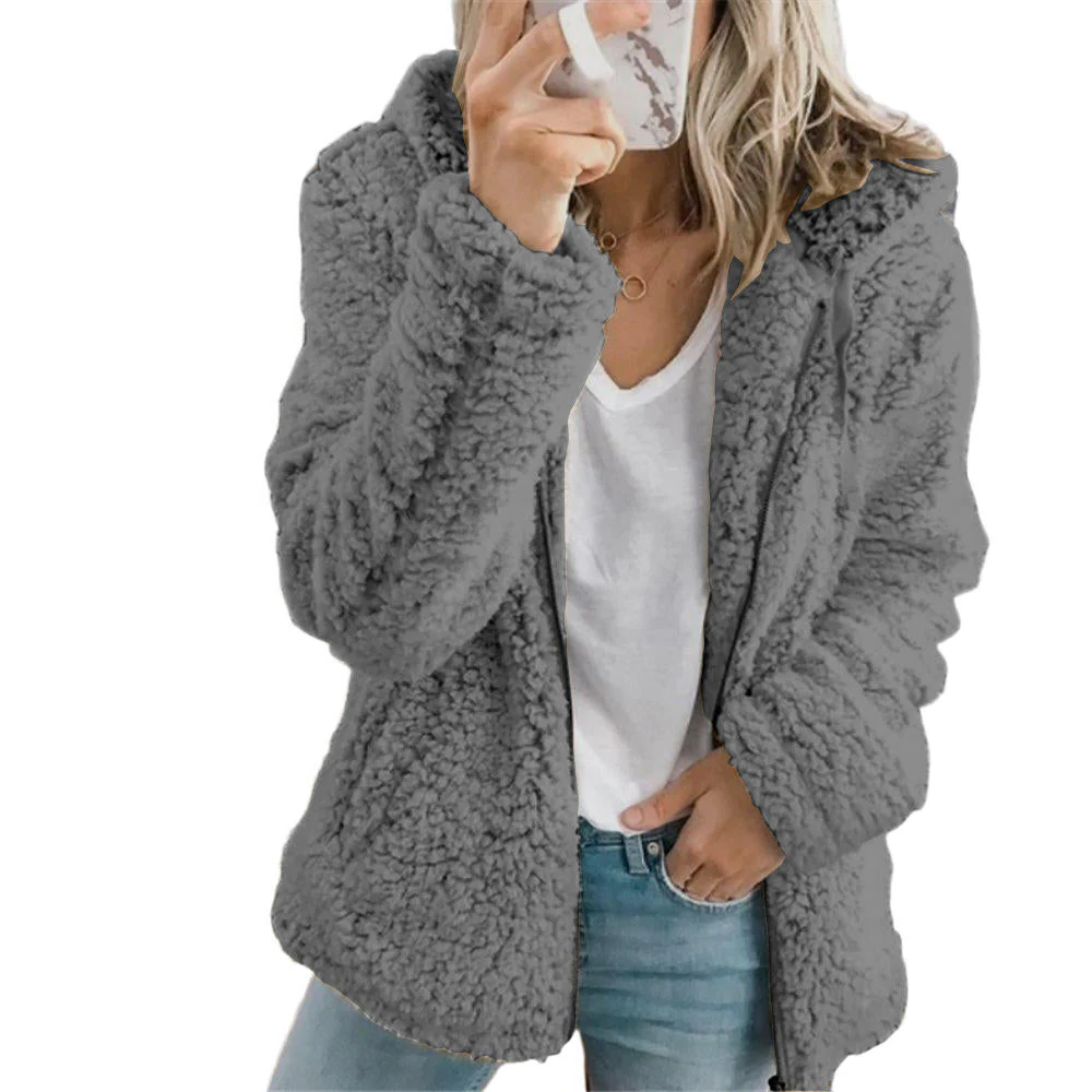 Griselda – Oversized Hooded Teddy Bear Coat for Women