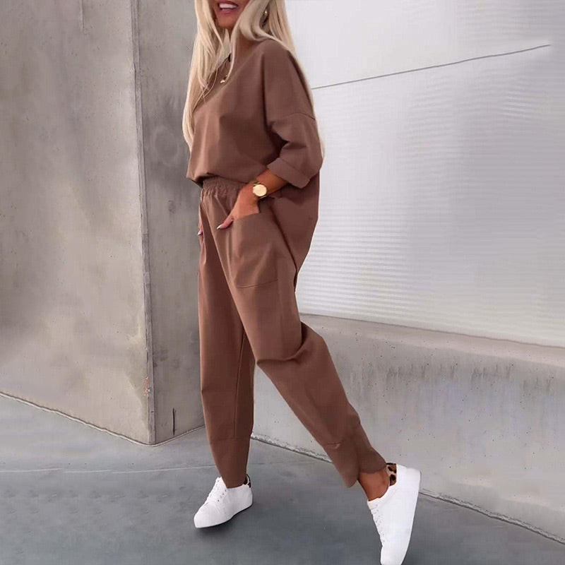 Millie – Relaxed Fit Side-Slit Two-Piece Set for Women