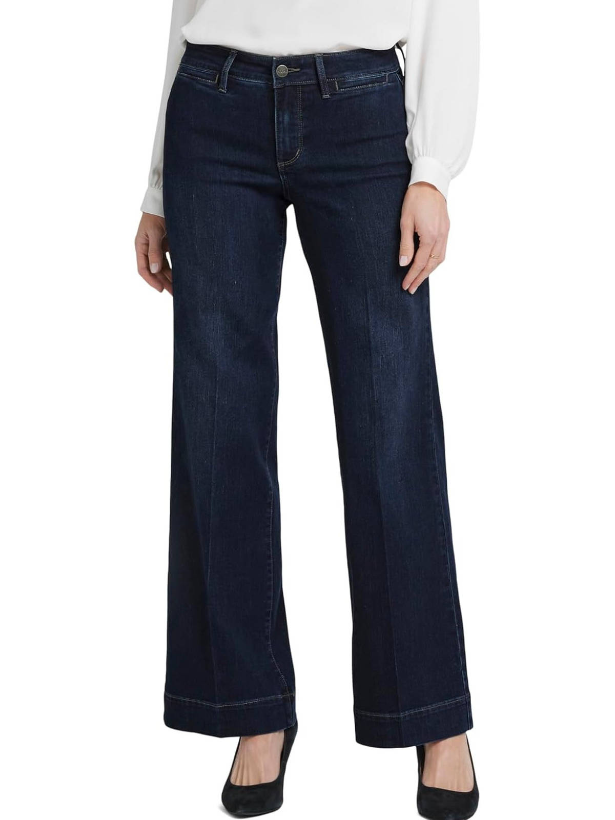 Sharon – Wide-Leg Trouser Jeans with Pressed Crease for Women