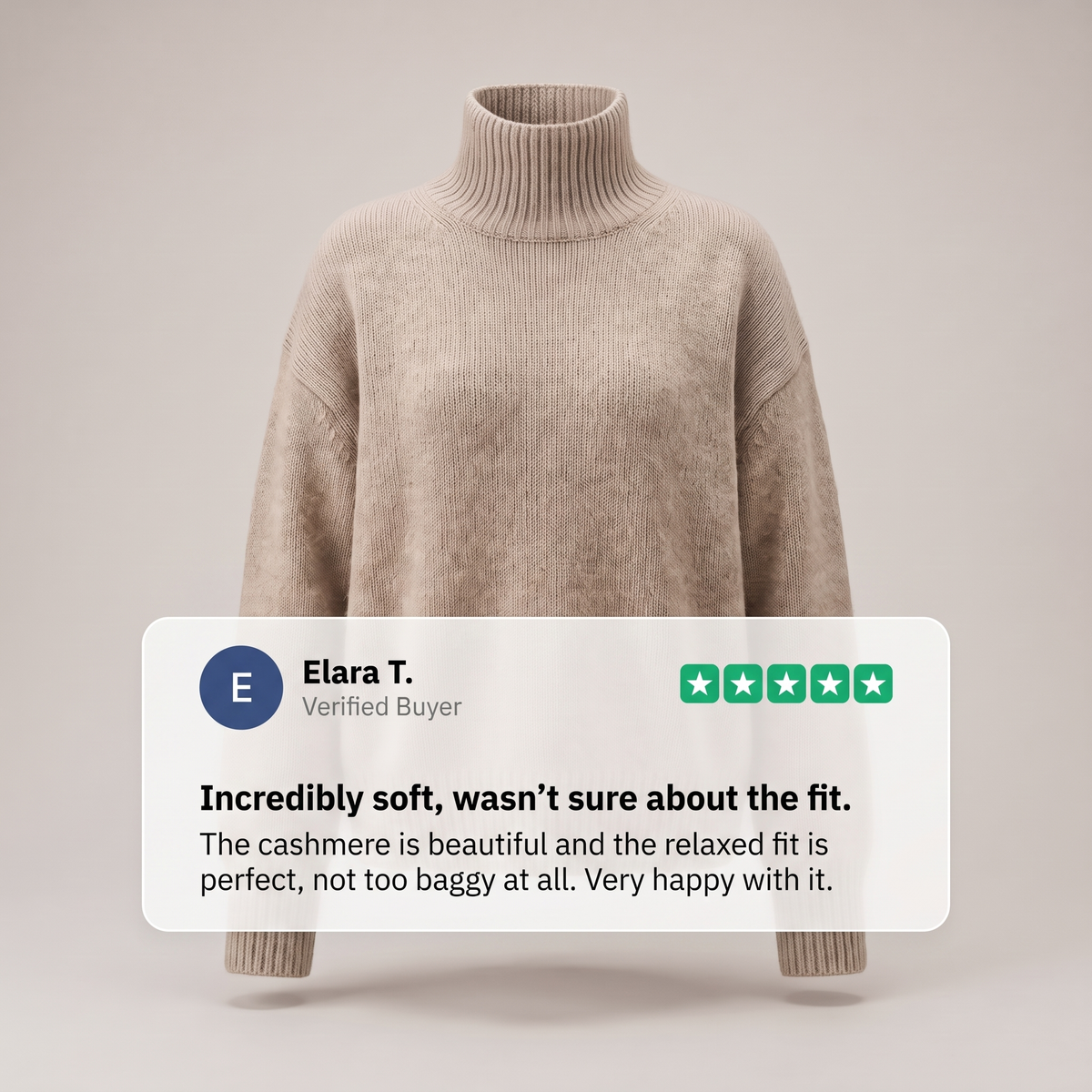 Genevra – Relaxed Fit Ribbed Turtleneck Sweater for Women