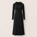 Juliet – Women's Ribbed Maxi Hoodie Dress with Side Pockets