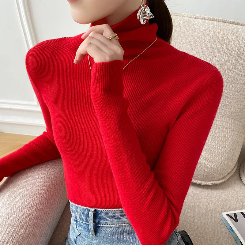 Karina – Women's Fitted Long Sleeve Turtleneck Pullover