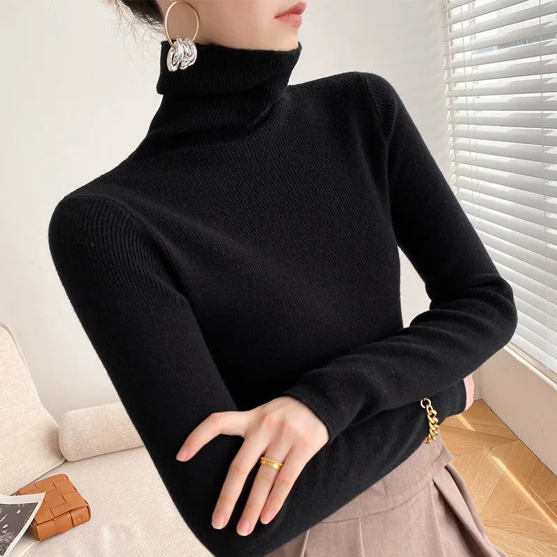 Karina – Women's Fitted Long Sleeve Turtleneck Pullover