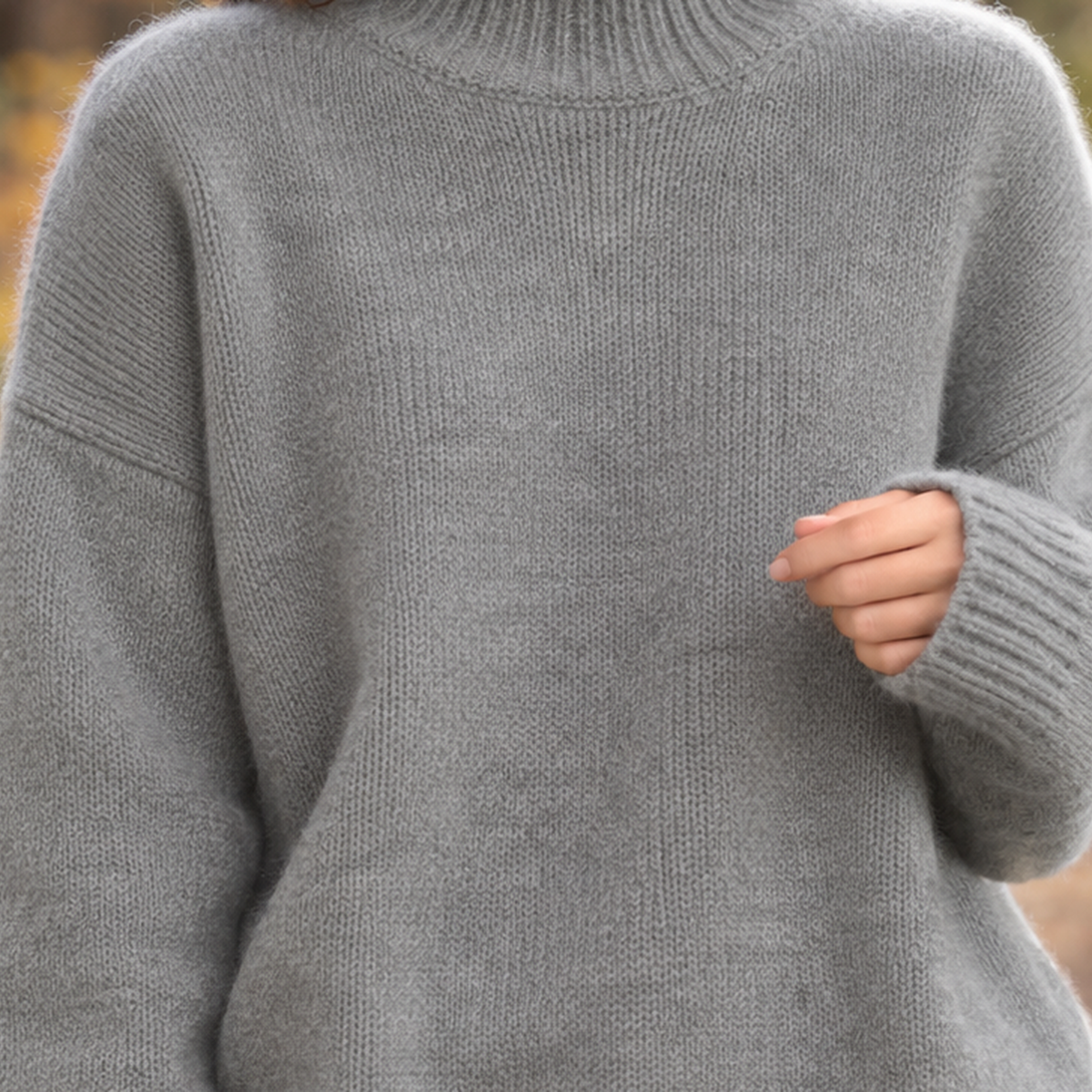 Kendra – Women's Brushed Drop-Shoulder Turtleneck Pullover