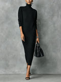 Lila – Women's Long Sleeve Midi Sweater Dress