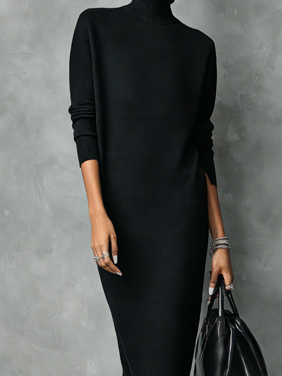 Lila – Women's Long Sleeve Midi Sweater Dress