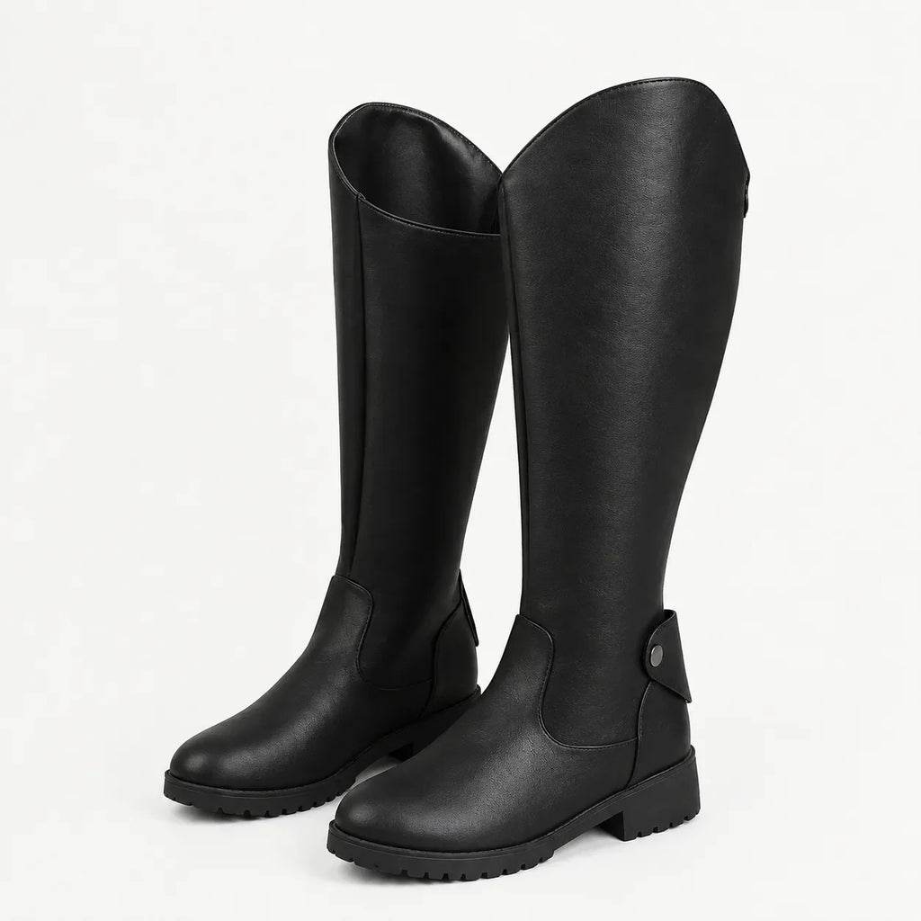 Mae – Women's Tall Leather-Look Knee-High Boots