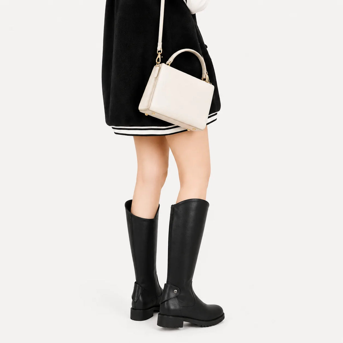 Mae – Women's Tall Leather-Look Knee-High Boots