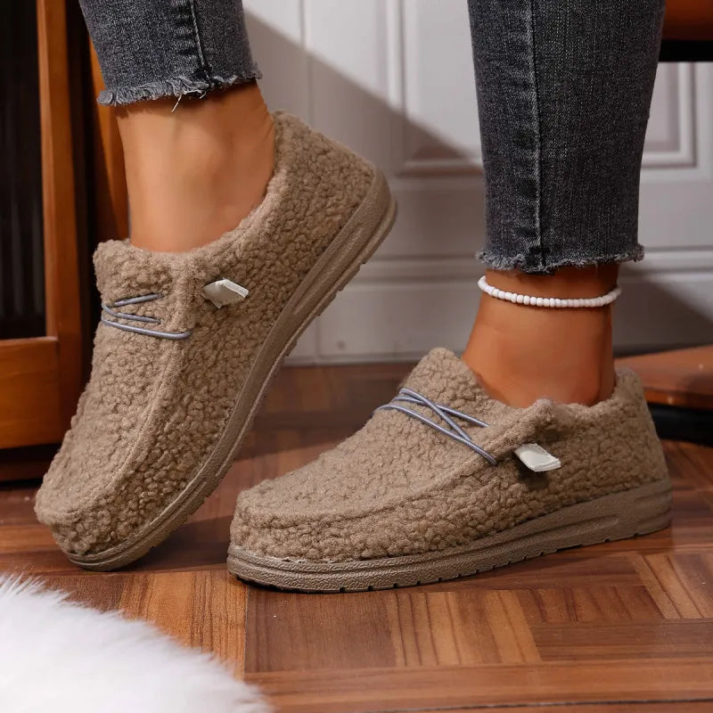 Marlee – Women's Plush Loafer Slippers with Cushioned Footbed