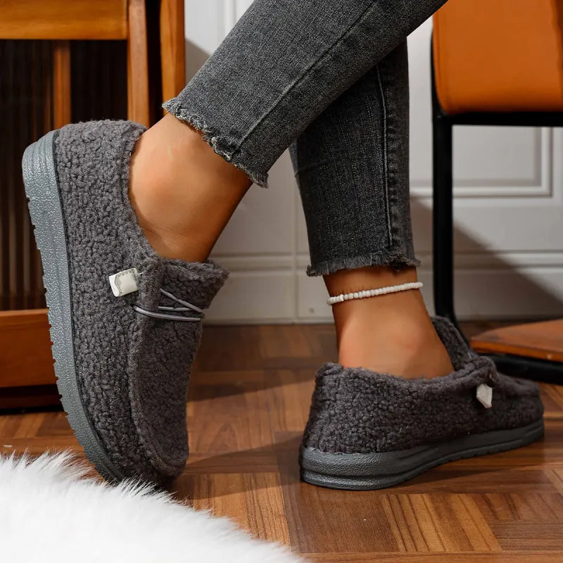 Marlee – Women's Plush Loafer Slippers with Cushioned Footbed