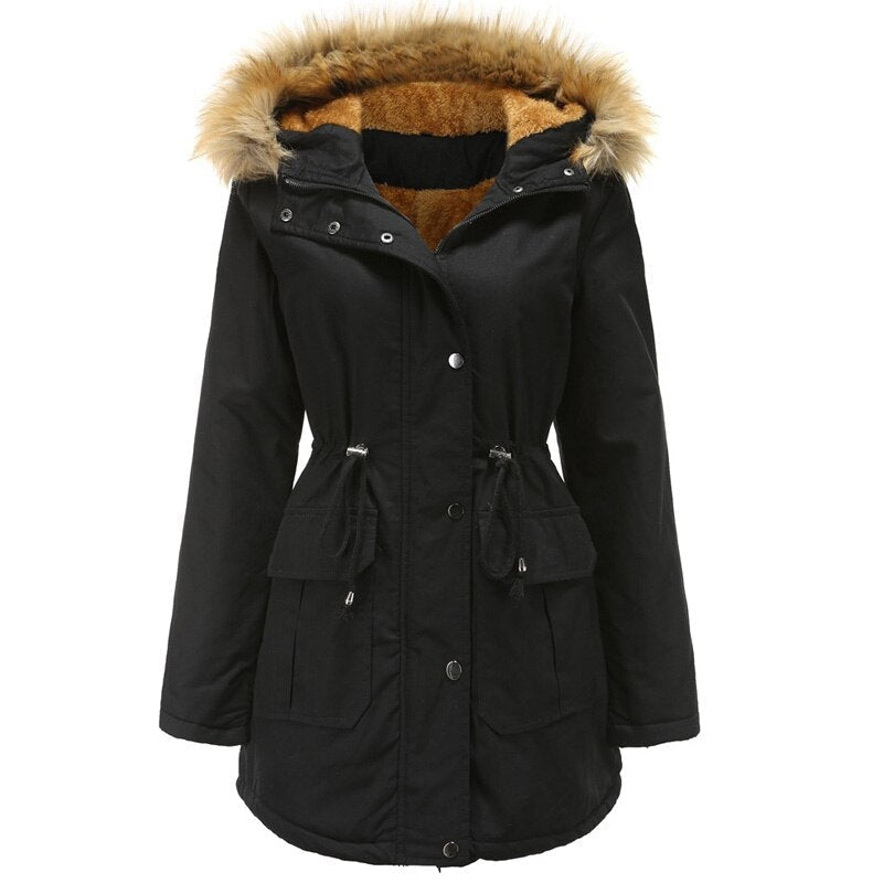 Melody – Women's Insulated Plush-Lined Winter Coat with Hood