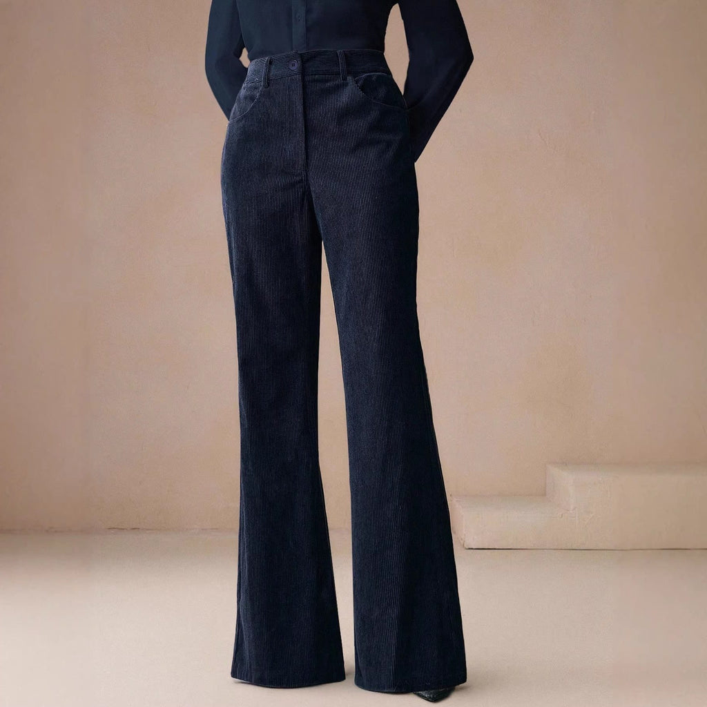 Quinn – Women's Ribbed Cord-Look Wide Leg Pants