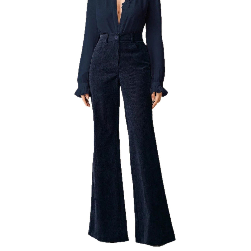 Quinn – Women's Ribbed Cord-Look Wide Leg Pants
