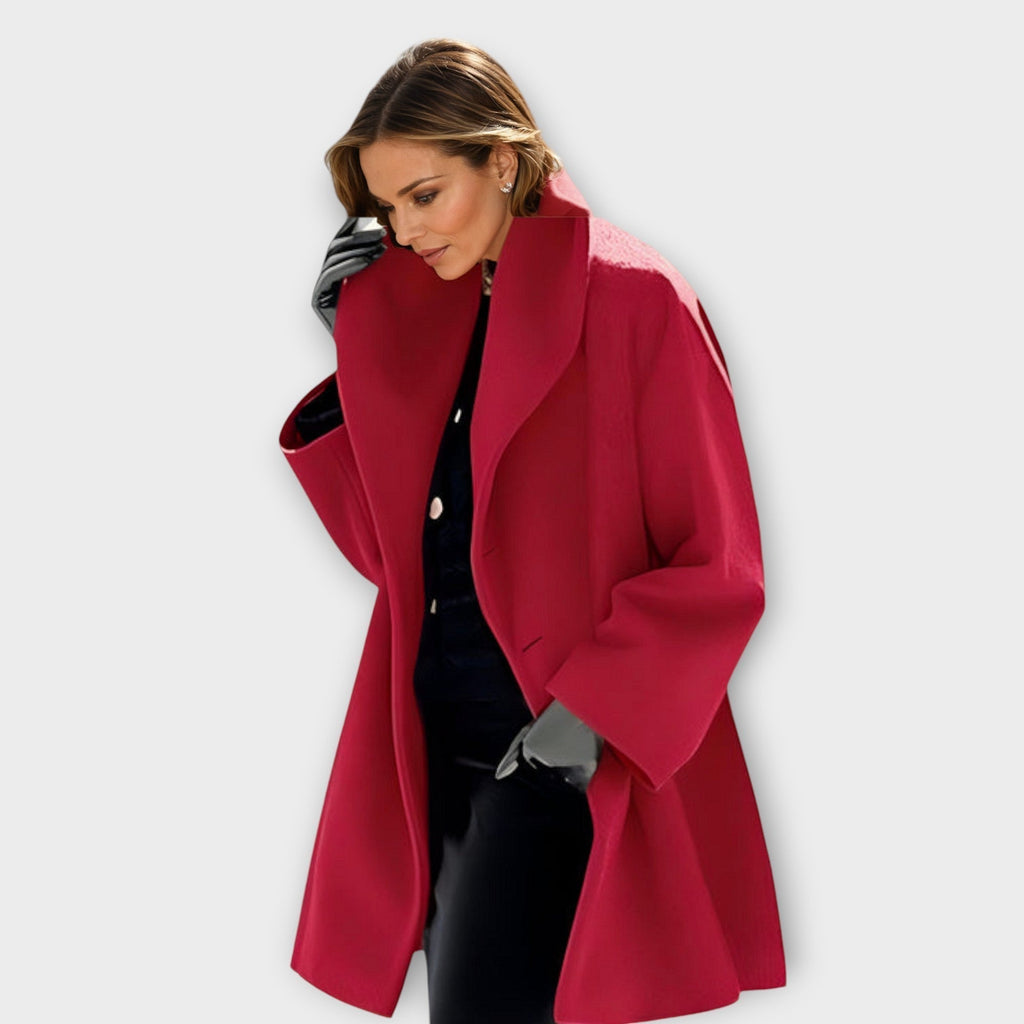 Rosa – Women's Open-Front Oversized Coat with Wide Sleeves