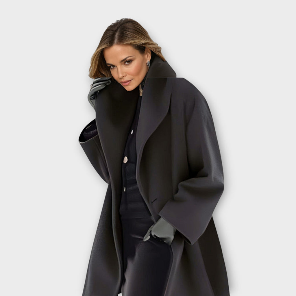 Rosa – Women's Open-Front Oversized Coat with Wide Sleeves