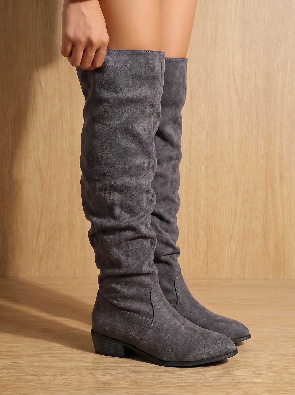 Shay – Women's Flat Pointed-Toe Over-the-Knee Boots