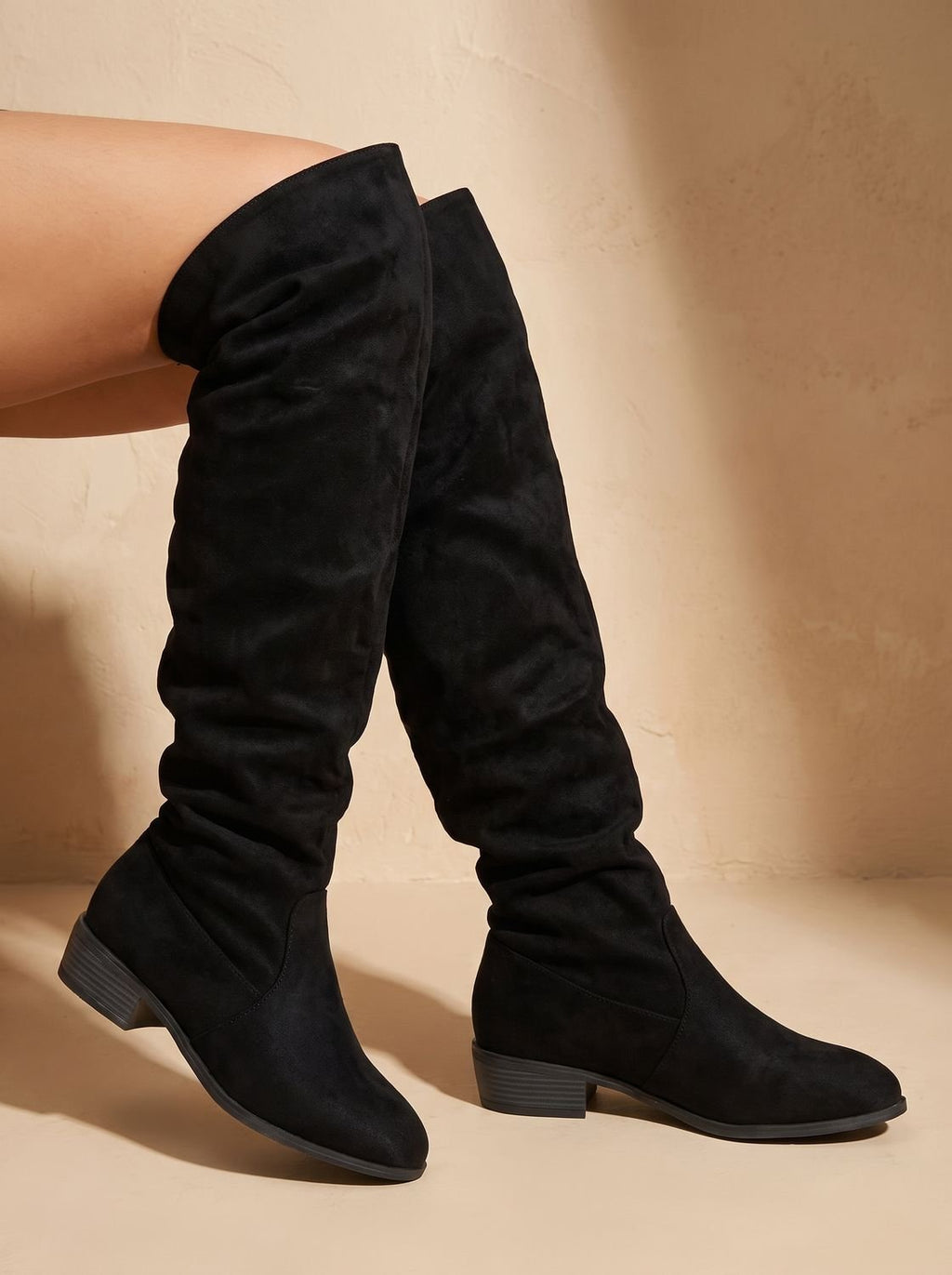 Shay – Women's Flat Pointed-Toe Over-the-Knee Boots