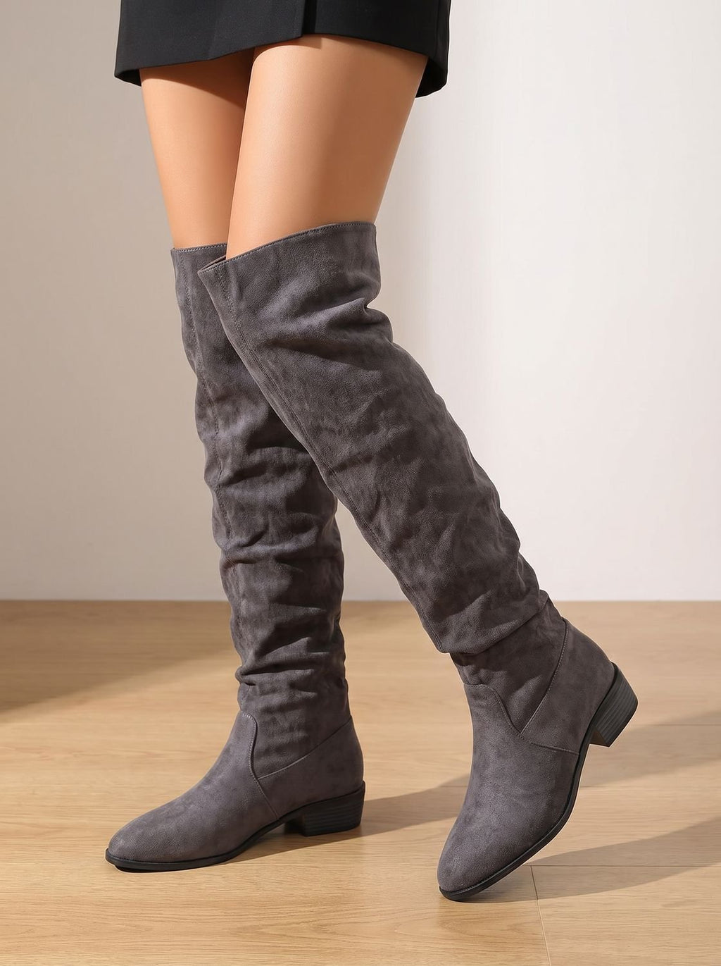 Shay – Women's Flat Pointed-Toe Over-the-Knee Boots
