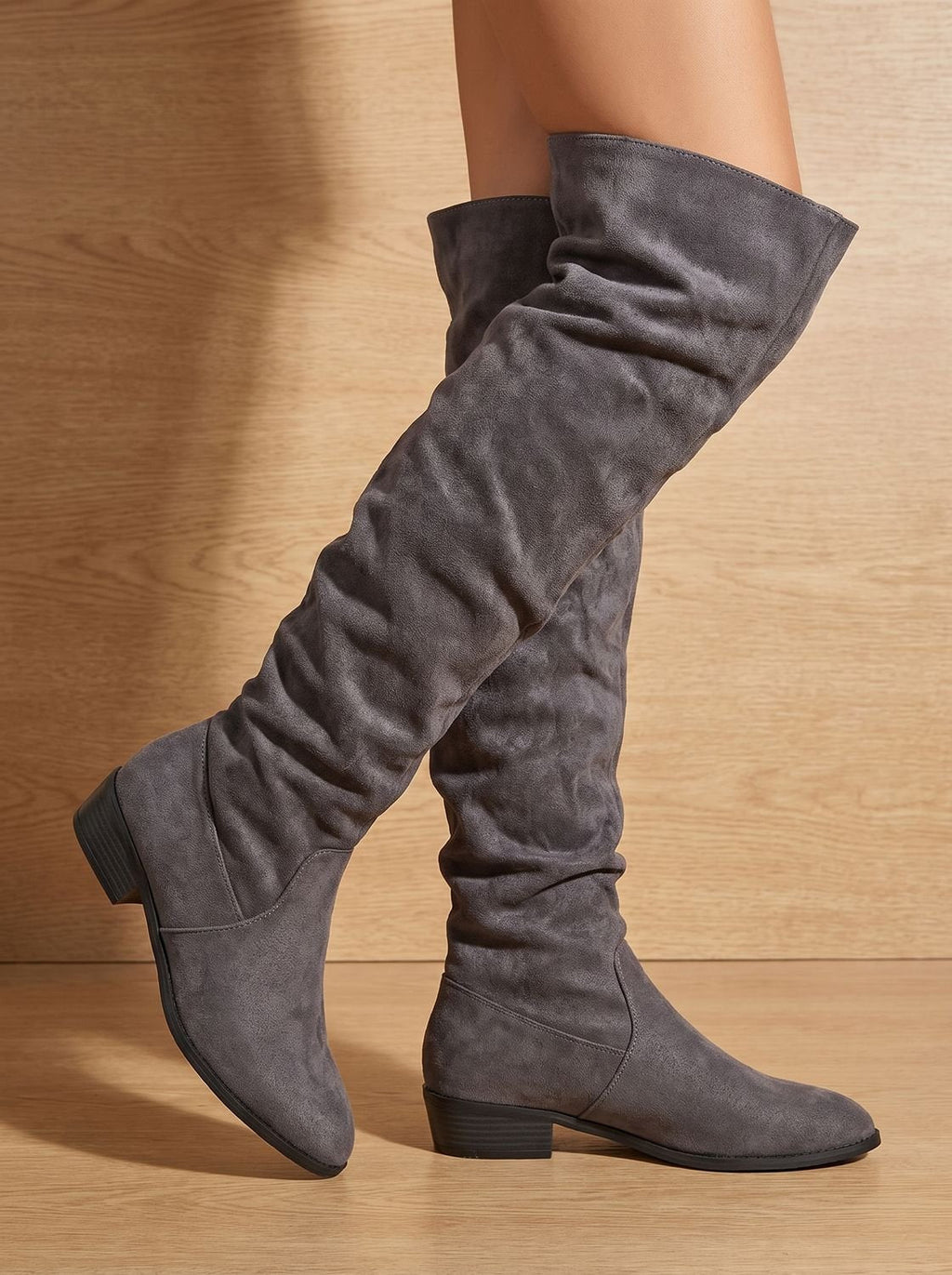 Shay – Women's Flat Pointed-Toe Over-the-Knee Boots