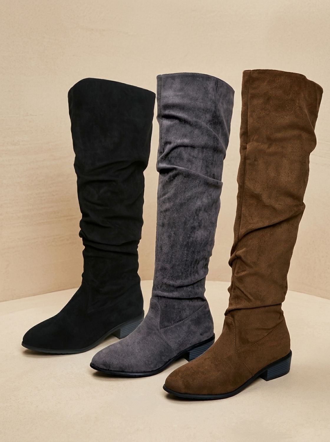 Shay – Women's Flat Pointed-Toe Over-the-Knee Boots