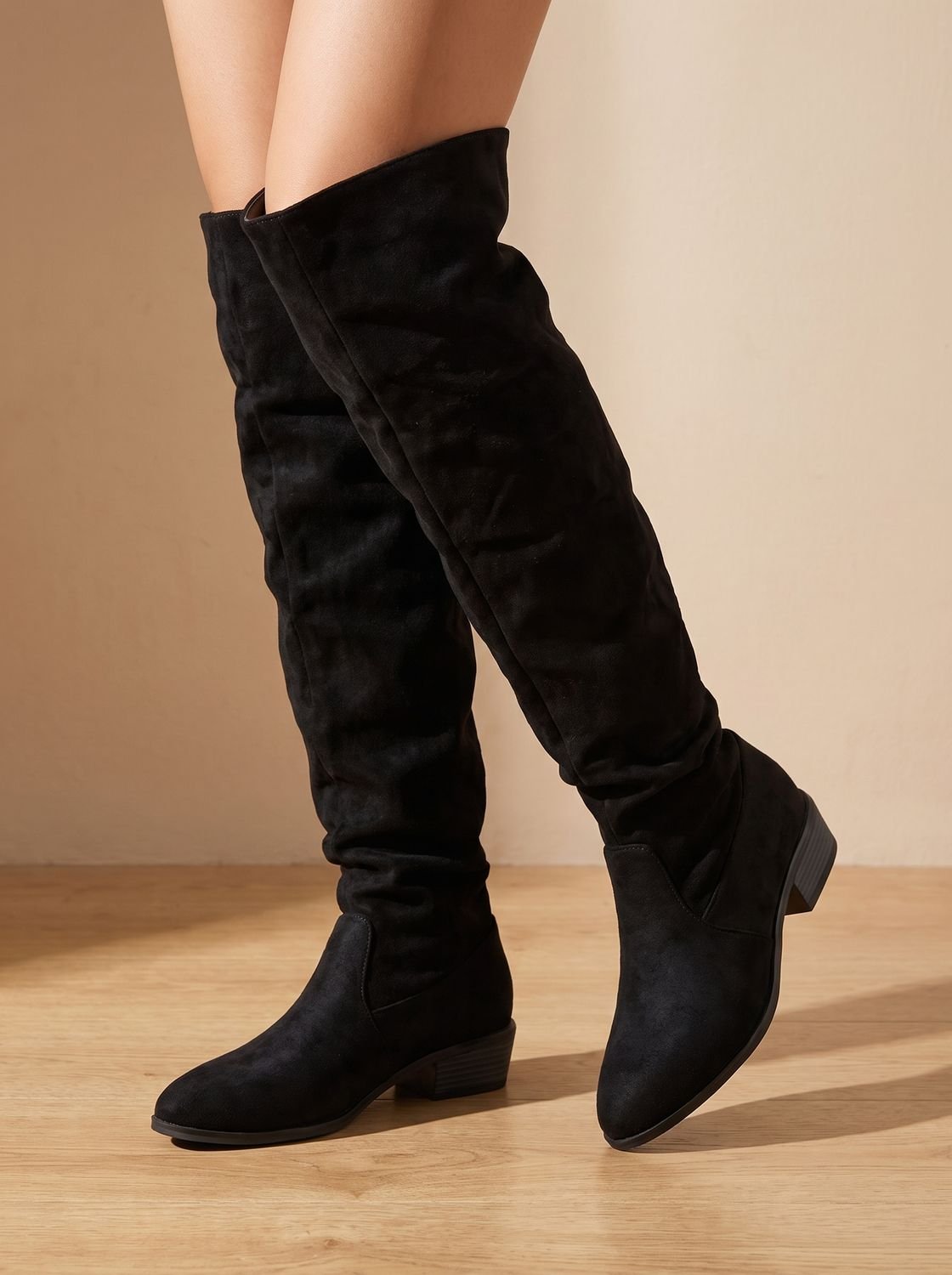 Shay – Women's Flat Pointed-Toe Over-the-Knee Boots