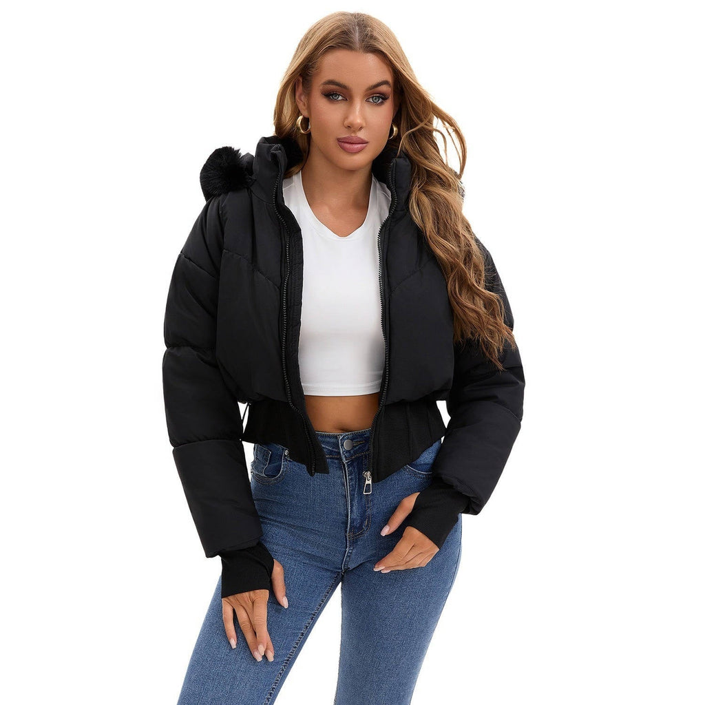 Sherry – Women's Short Padded Bomber Jacket with Hood