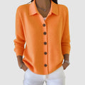 Vienna – Women's Polo Collar Ribbed Cardigan