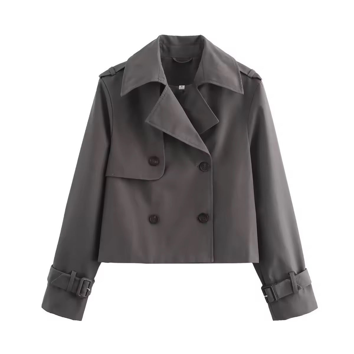Kendall – Double-Breasted Trench Jacket with Buckle Cuff Sleeves for Women