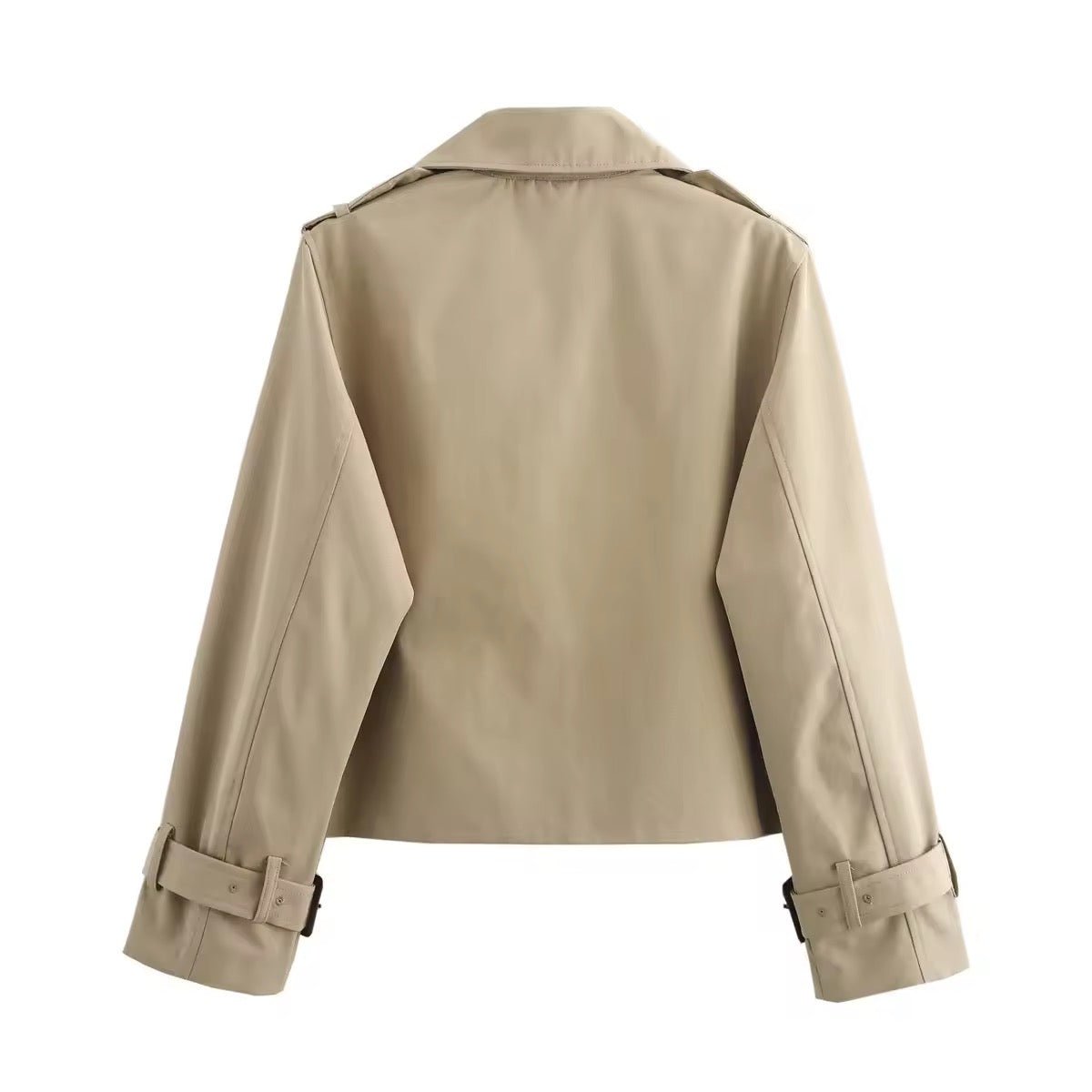 Kendall – Double-Breasted Trench Jacket with Buckle Cuff Sleeves for Women