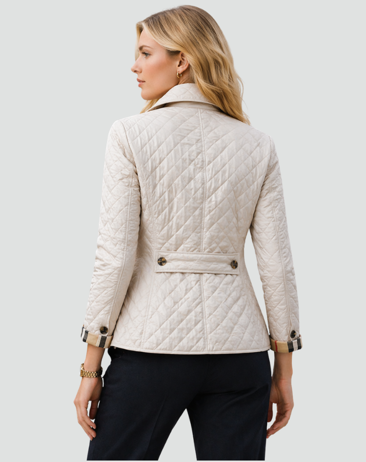 Belinda – Fitted Diamond-Quilted Barn Jacket for Women