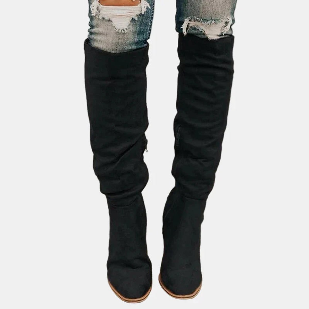 Zinnia – Women's Round-Toe Stretch Over-the-Knee Boots