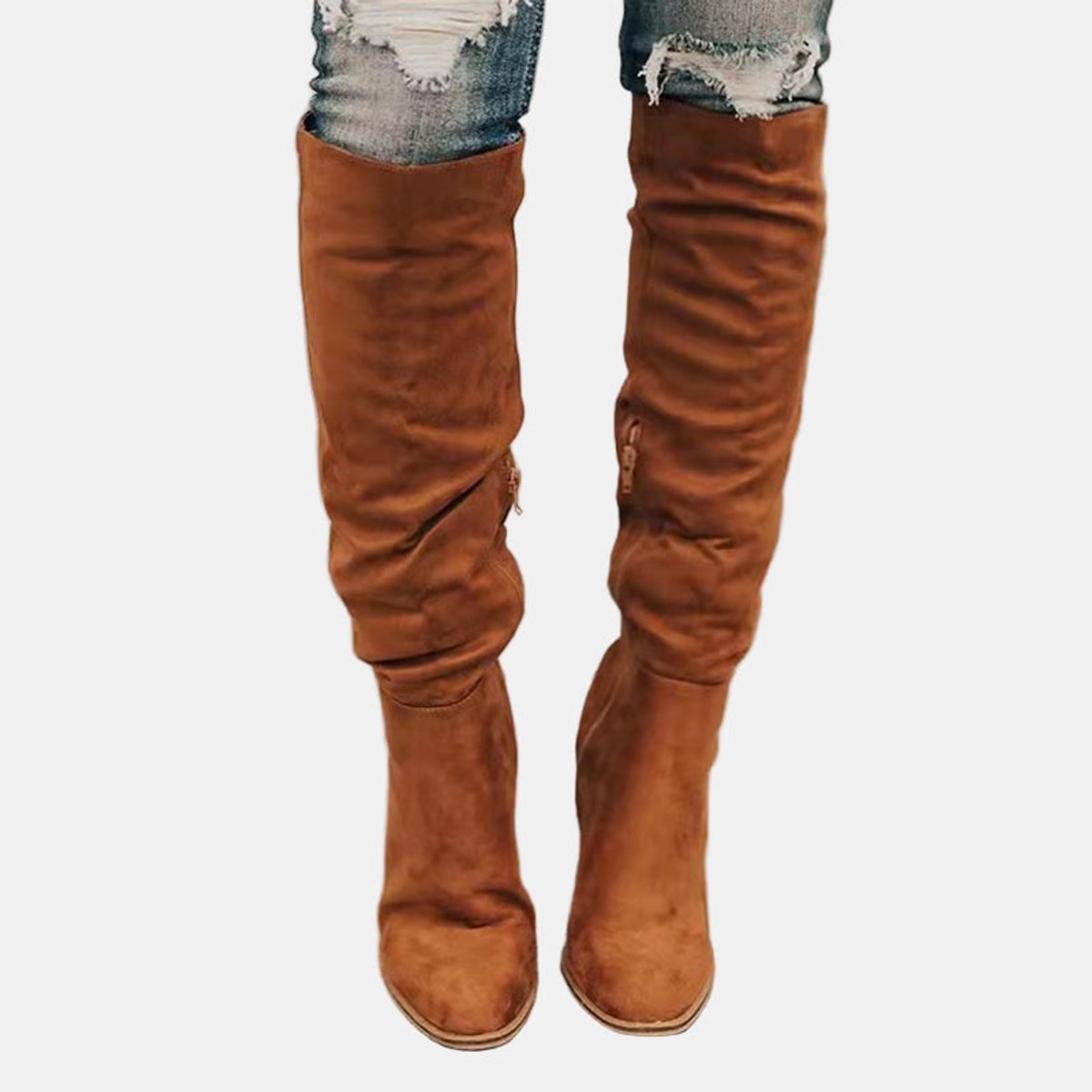 Zinnia – Women's Round-Toe Stretch Over-the-Knee Boots