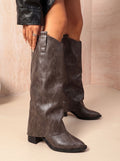 Zoe – Women's Fold-Over Cuff Knee-High Boots