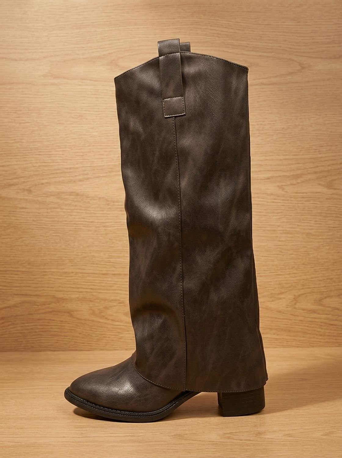 Zoe – Women's Fold-Over Cuff Knee-High Boots